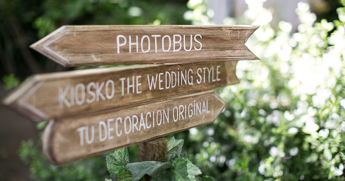 Un cartel artesanal para tu boda