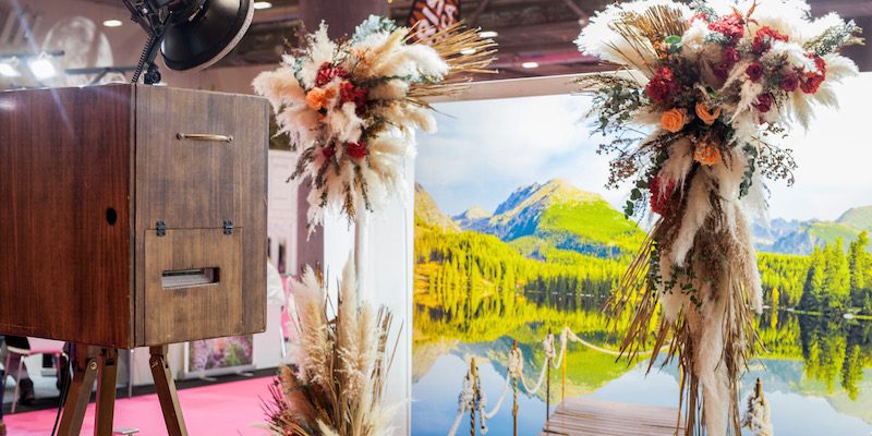 photocall original para el stand de pangea