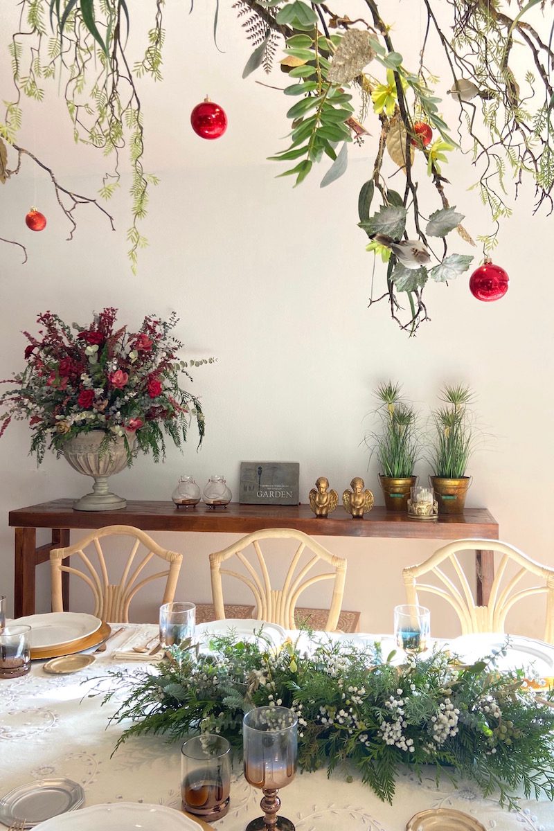 centro mesa navidad alargado