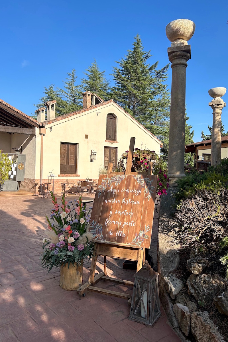 cartel bienvenida artesanal boda