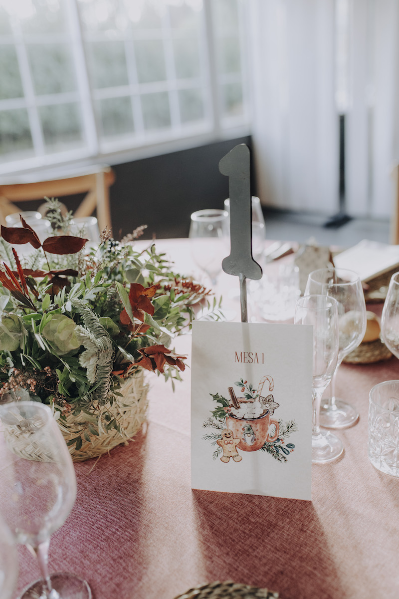 centros mesa boda navidad