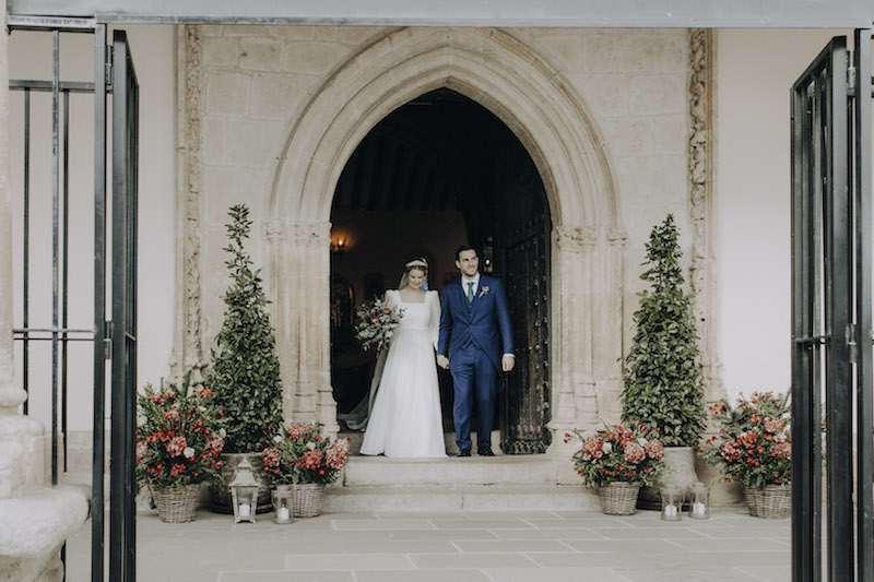 decoracion entrada boda navidad