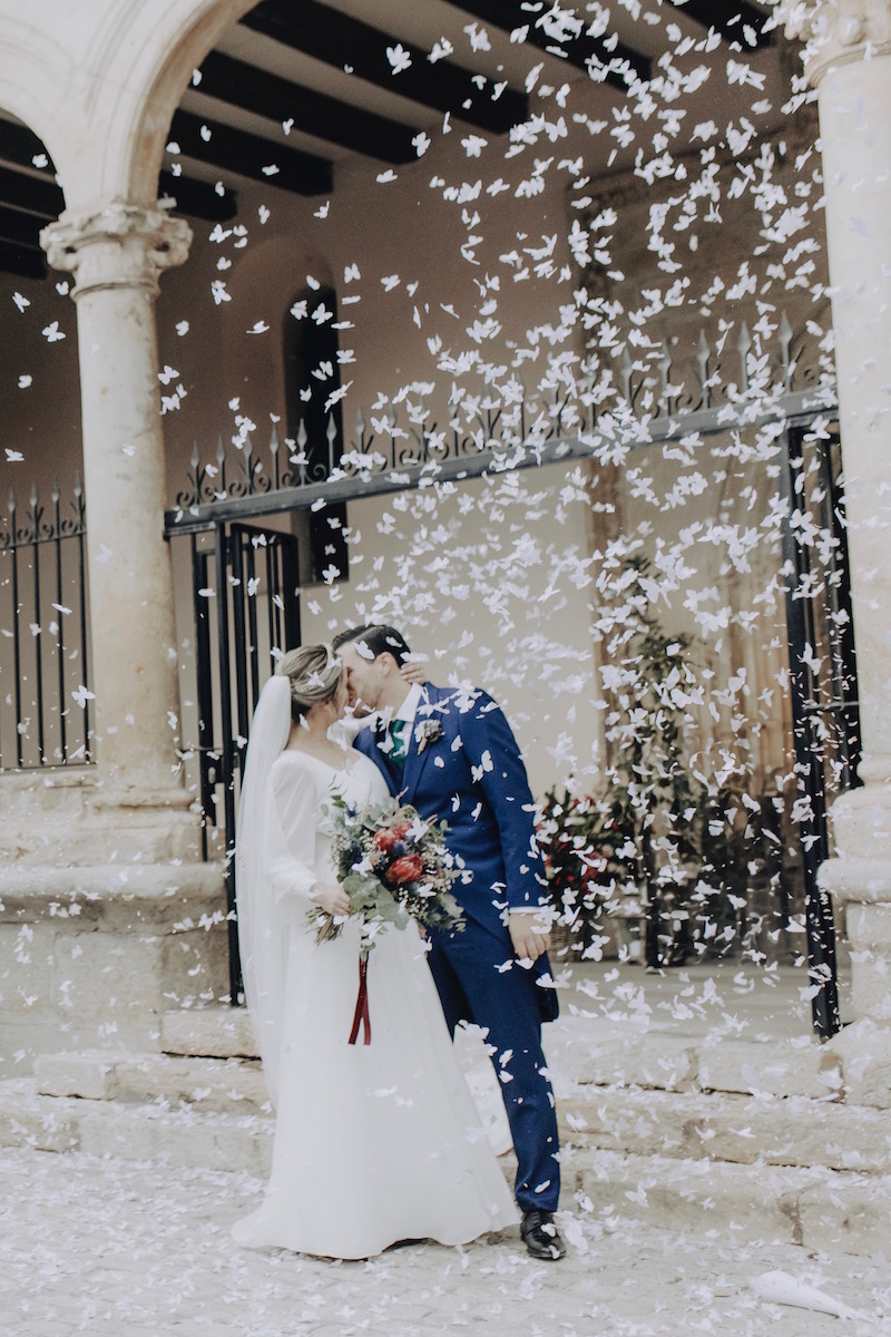 decoracion entrada iglesia boda navidad