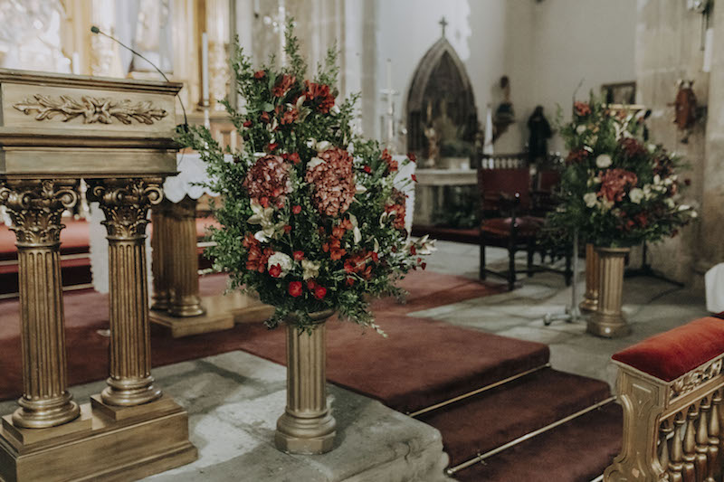 decoracion iglesia boda navidad