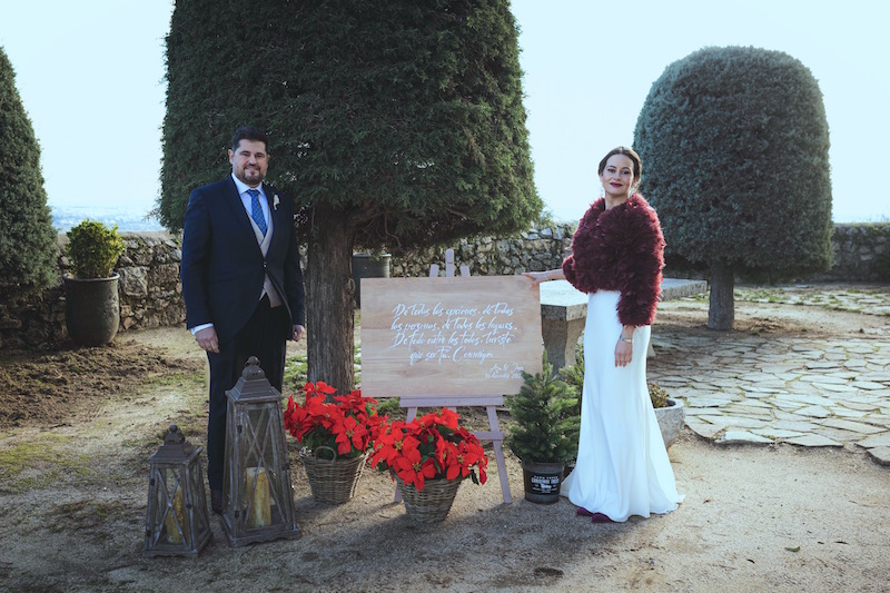 rincon de bienbvenida boda navidad