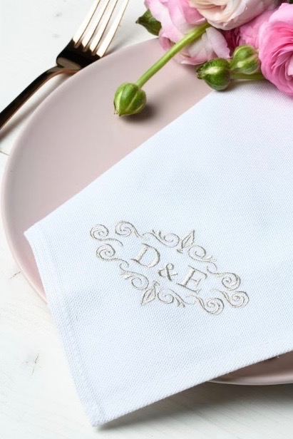 servilletas iniciales bordadas